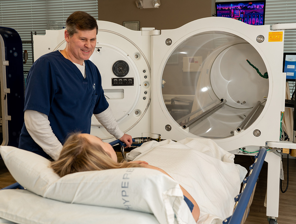 the use of hyperbaric oxygen therapy